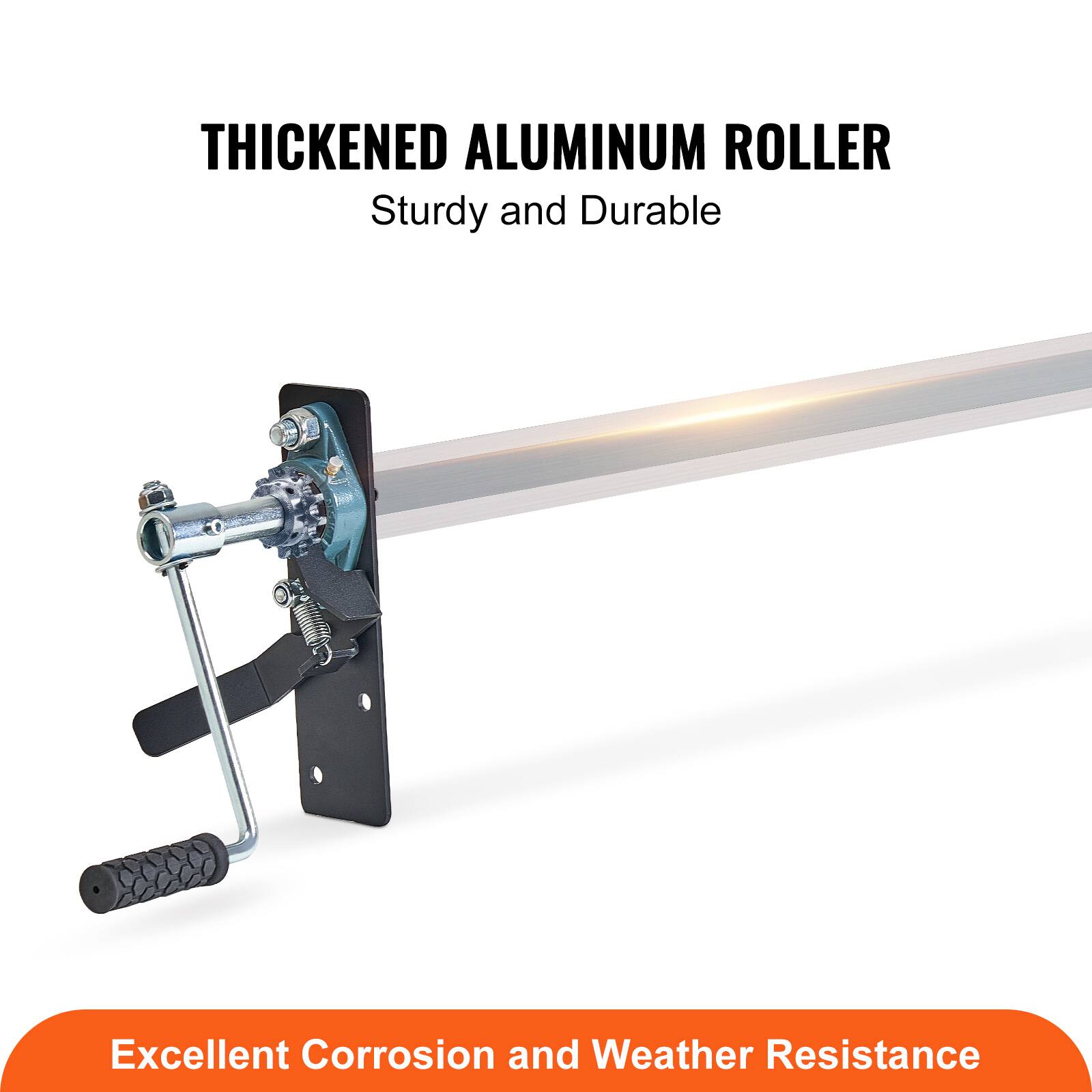 THICKENED ALUMINUM ROLLER  
Sturdy and Durable  

Excellent Corrosion and Weather Resistance