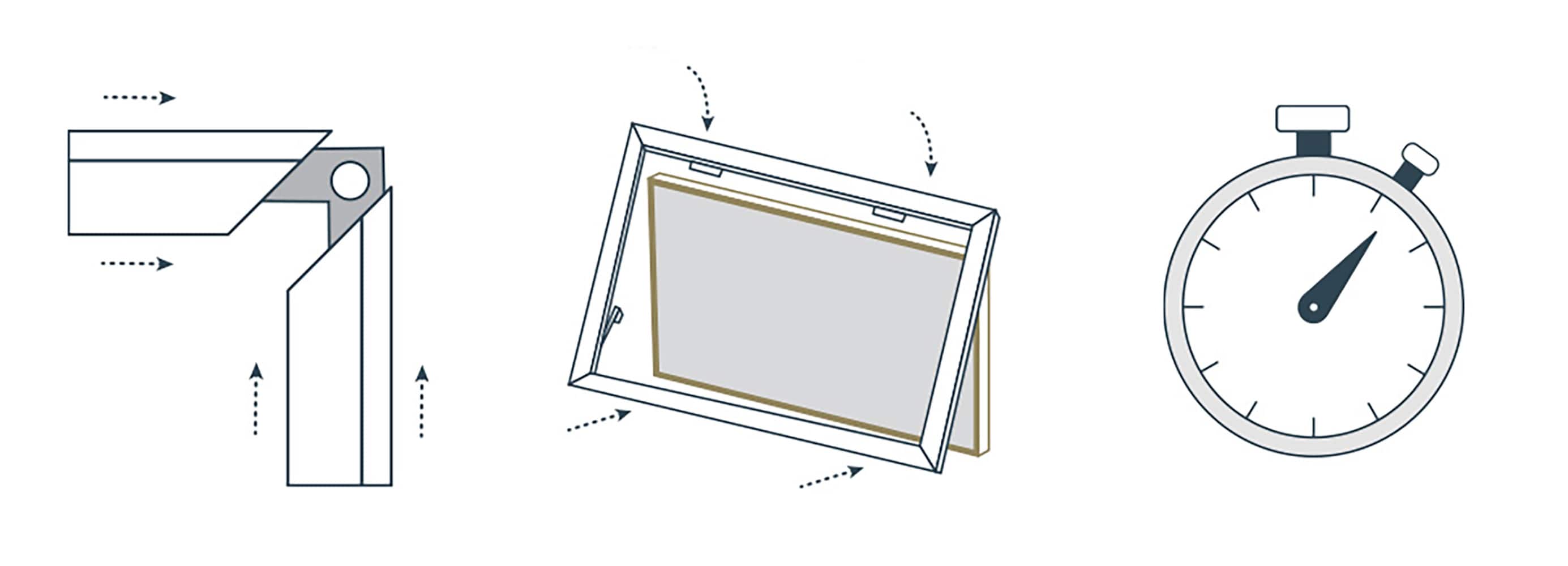 Alt View 12. Deco TV Frames - Premiere Bezel for Samsung the Frame TV - 75" - Antique Gold & Black.