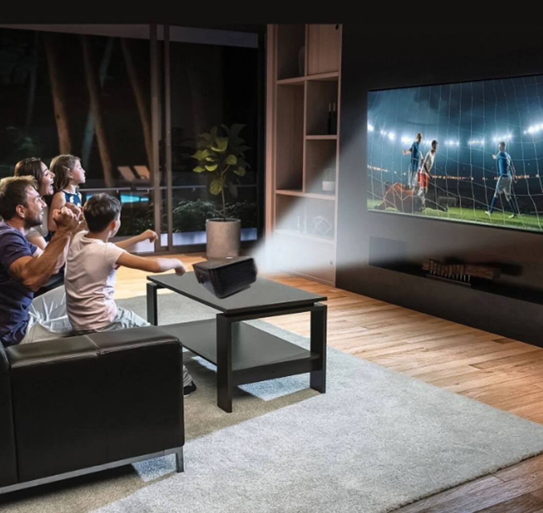 Left. Naxa - 150” Home Theater LCD Projector - Black.