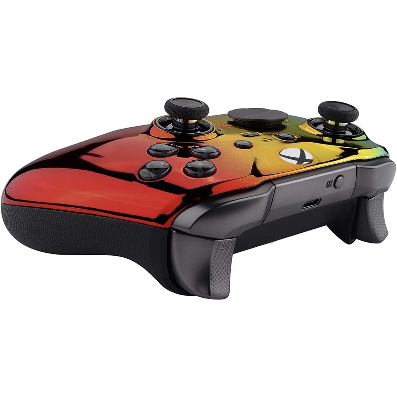 Back. Custom Controllerzz - Custom Elite Series 2 Wireless Controller for Xbox Series X, Xbox Series S, Xbox One - Rainbow Chrome.