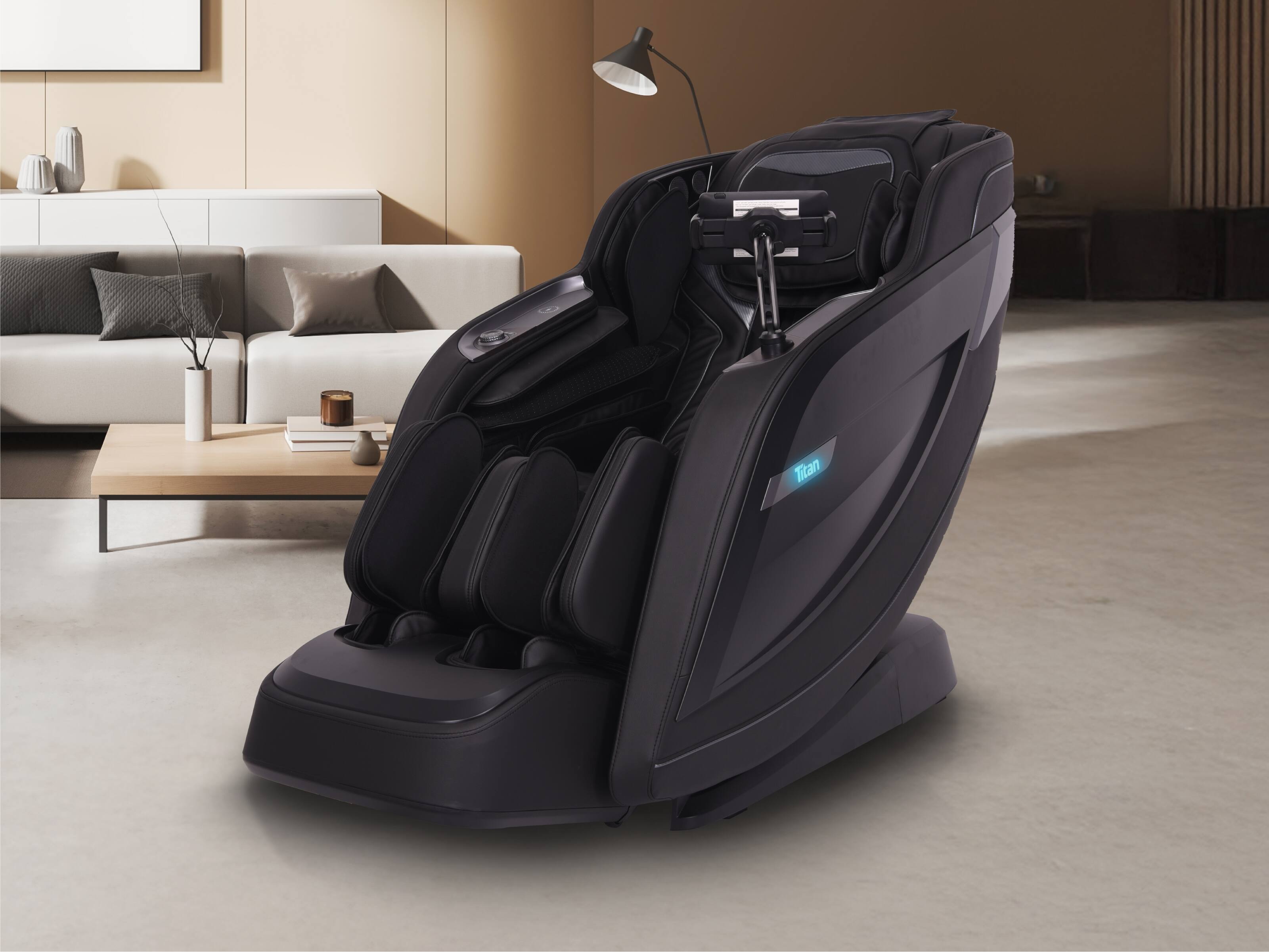Osaki - Titan - 8500 Max 4D Zero Gravity Massage Chair with Dual Rail System - Black