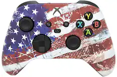 Front. ProControllers - Custom Wireless Controller for Xbox Series X|S, Xbox One, & PC - U.S Flag.