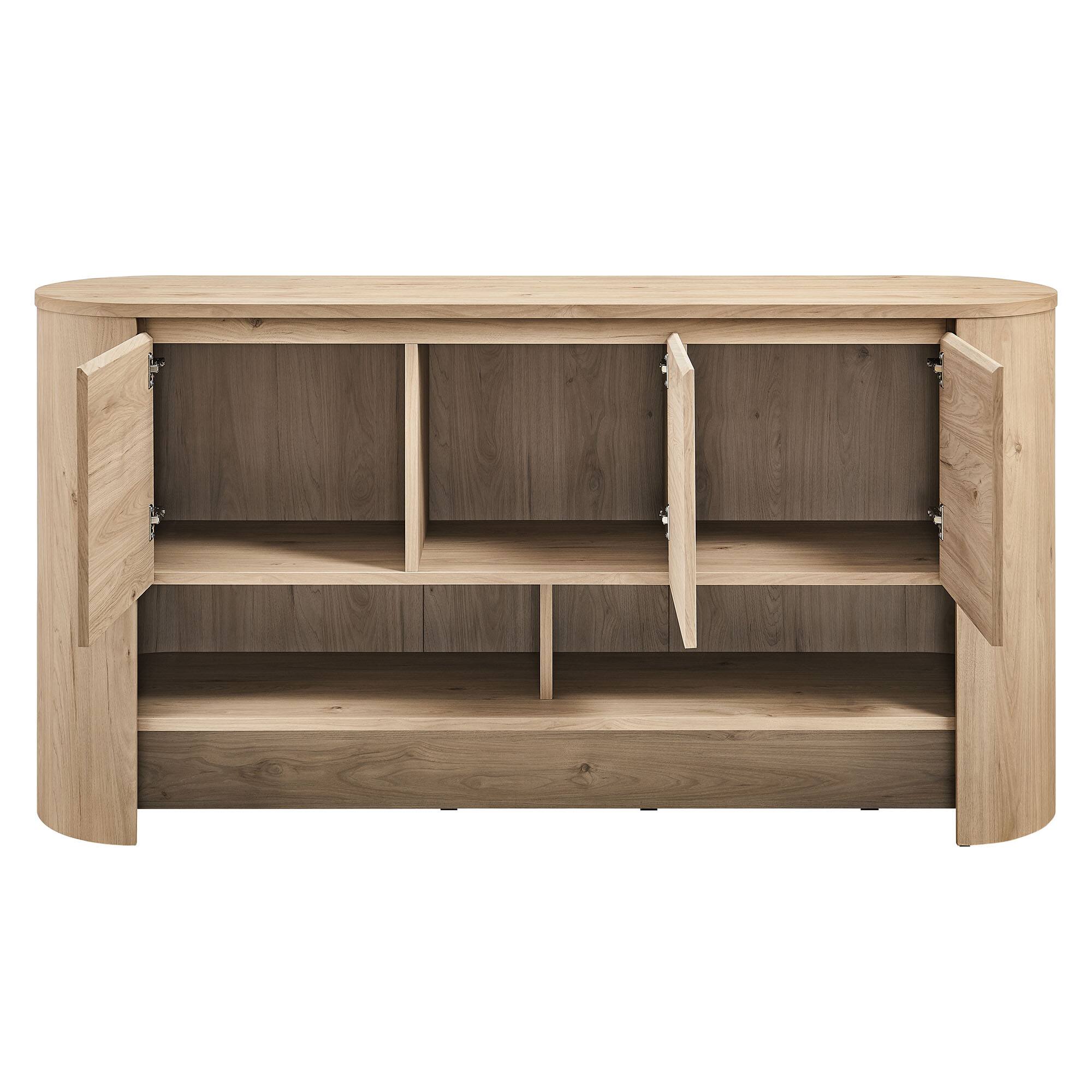 Alt View 5. Modway - Duval 62 Inch Oval Sideboard by Modway - Light Oak.