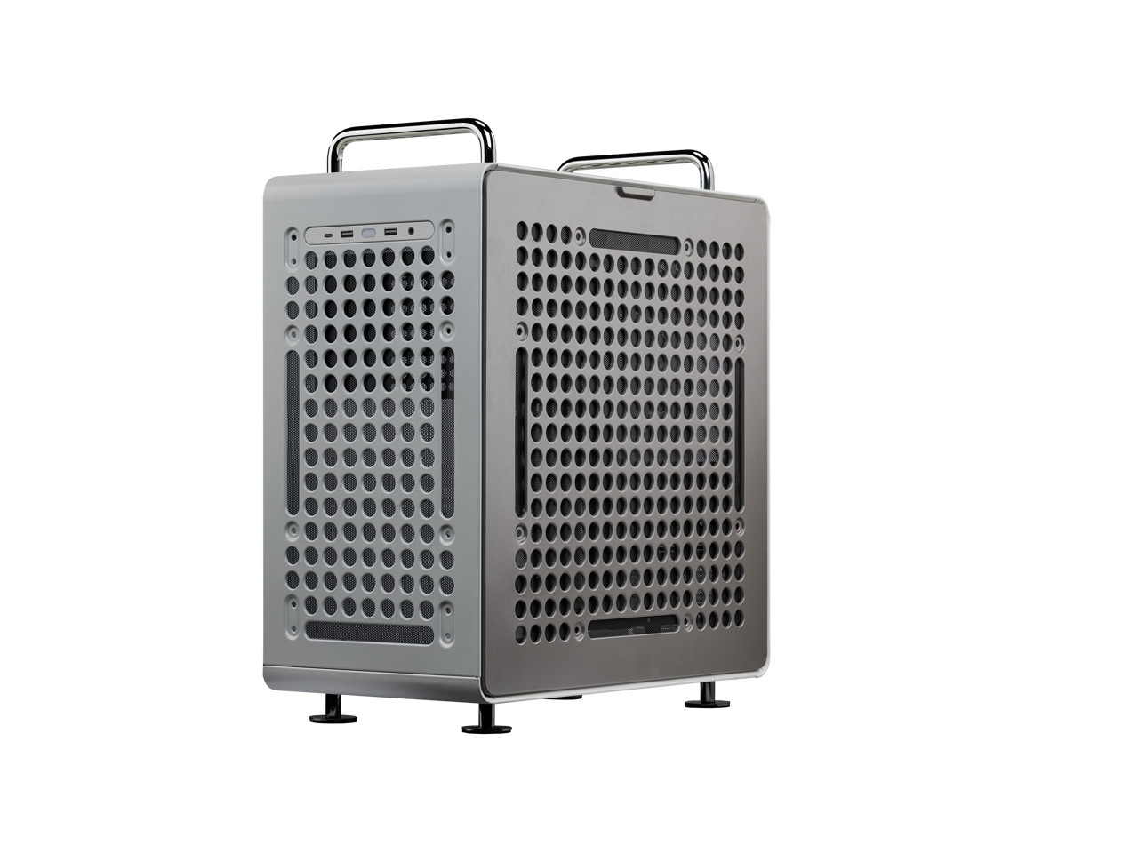 Alt View 4. Cooler Master - Cooler Master QUBE 540 ATX Mid-Tower Case, 415mm GPU Clearance, Tempered Glass, Modular Design - Moonstone - Moonstone.