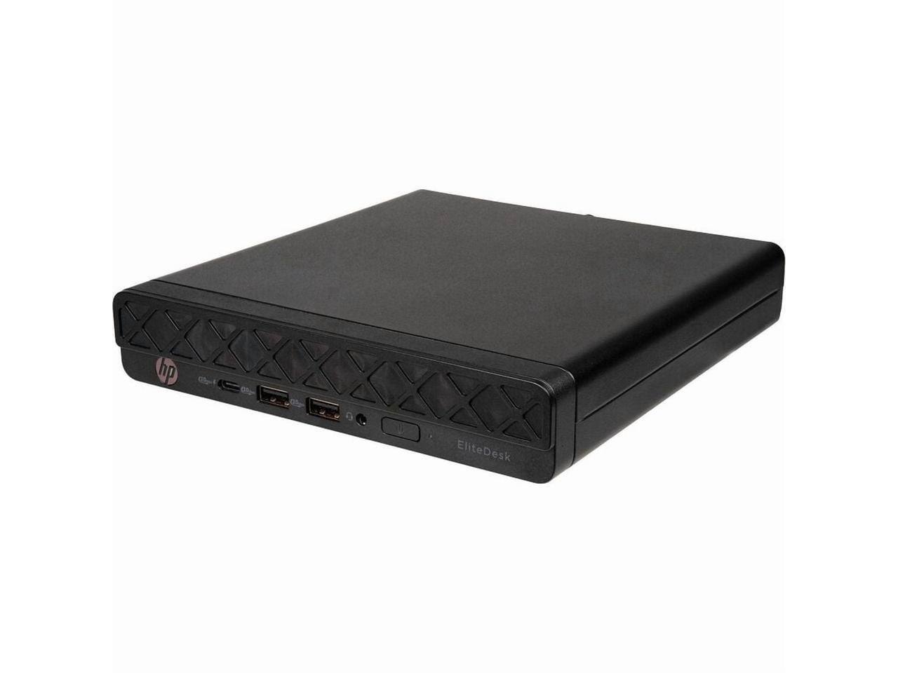 Alt View 7. HP - HP EliteDesk 8 G1a Mini PC, AMD Ryzen 5 2200, 16GB RAM, 256GB NVMe SSD, Win 11 Pro, Radeon 740M, Wi-Fi 6 - Jack Black.