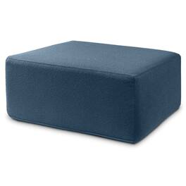 Jaxx - Fairlie Couch Ottoman - Oversized Square Foam Coffee Table Ottoman, 36", Luxe Boucle - Boucle Navy