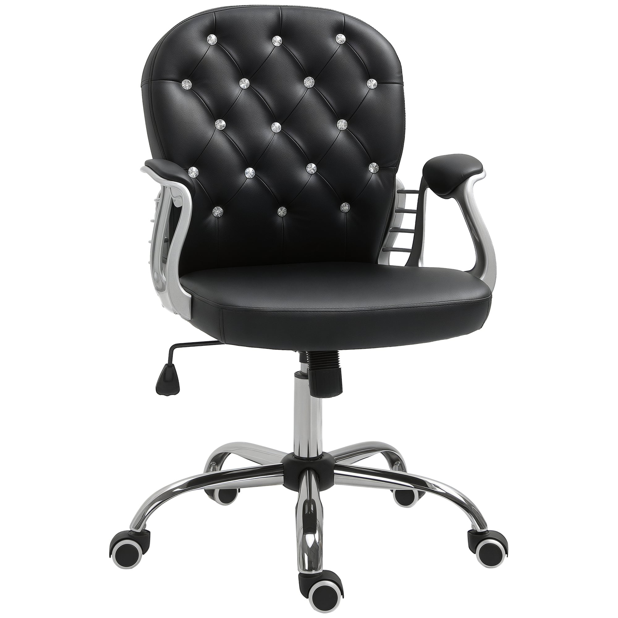 Vinsetto - Tufted Desk Chair, Home Office Chair with Padded Armrests - Black price history on PriceWatchPro