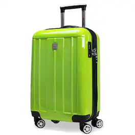 World Traveler - Contour 20-Inch Carry-On Lightweight Polycarbonate Hardside Expandable Spinner Luggage with TSA Lock - Apple Green