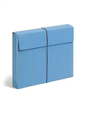 Front. Smead - Recycled File Pocket, 2" Expansion, Letter Size, Blue, 10/Box - Blue.