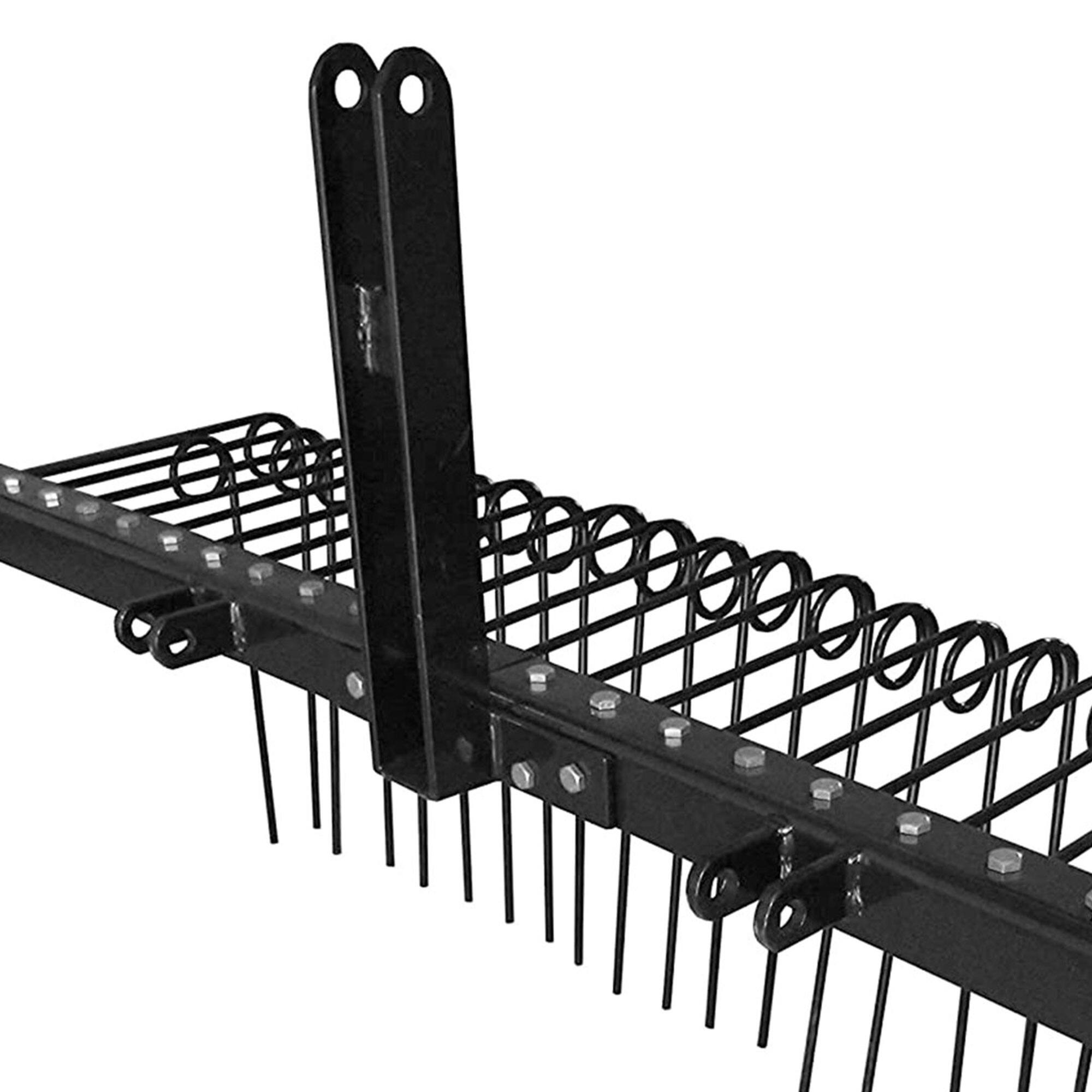 Alt View 4. Field Tuff - Field Tuff 3 Point 72 Inch Durable Powder Coated Steel Pine Straw Rake, Black - Black.