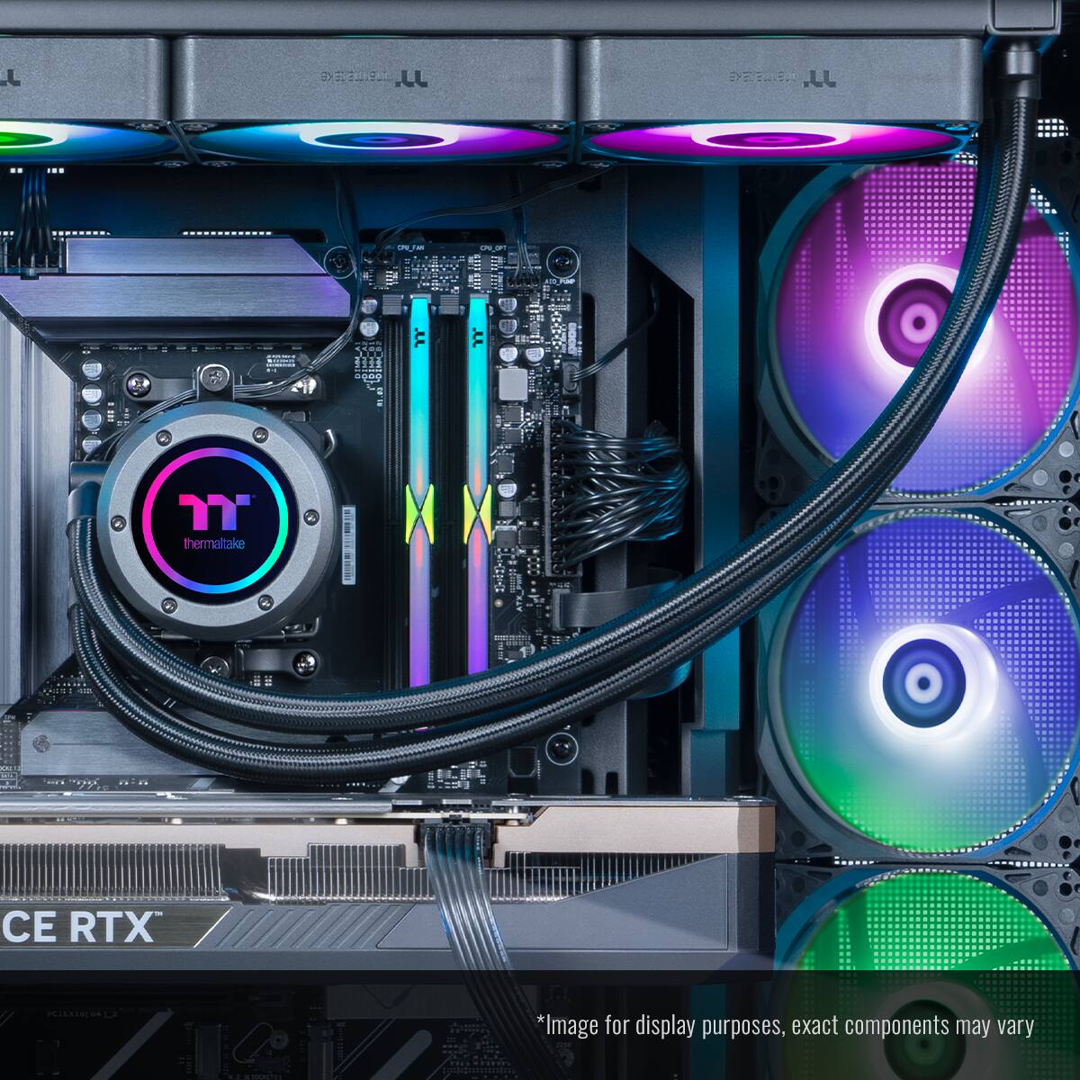 L JJ DEE. E. JJ T thermaltake X X CE RTX N *Image for display purposes, exact components may vary