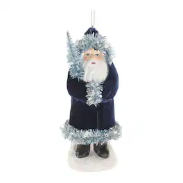 BreeBe - Santa Ornament (Set of 4) - Blue, White, Black