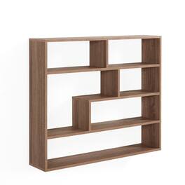 Danya B - Large Rectangular Shelf Unit - Weathered Oak - Beige