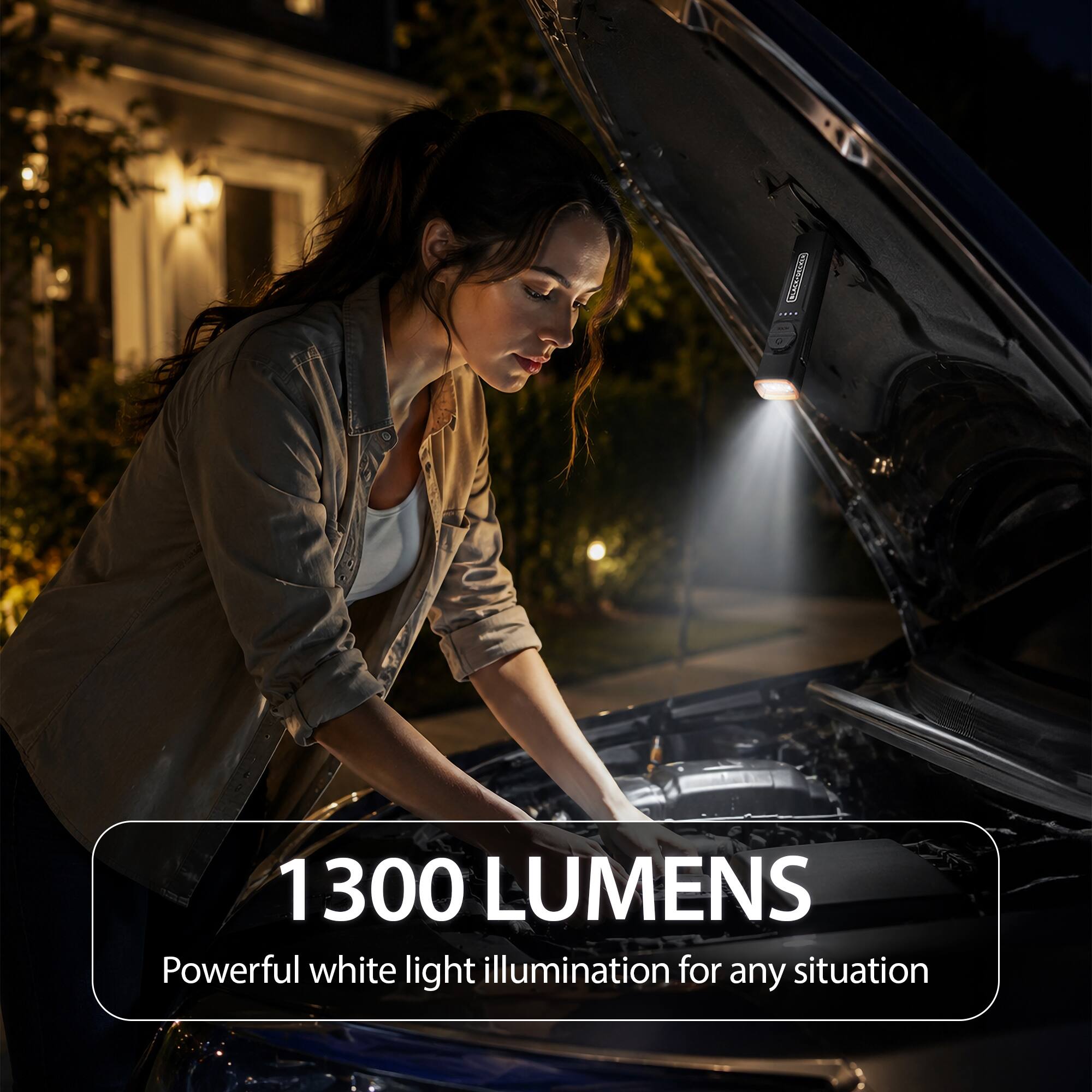 1300 LUMENS  
Powerful white light illumination for any situation