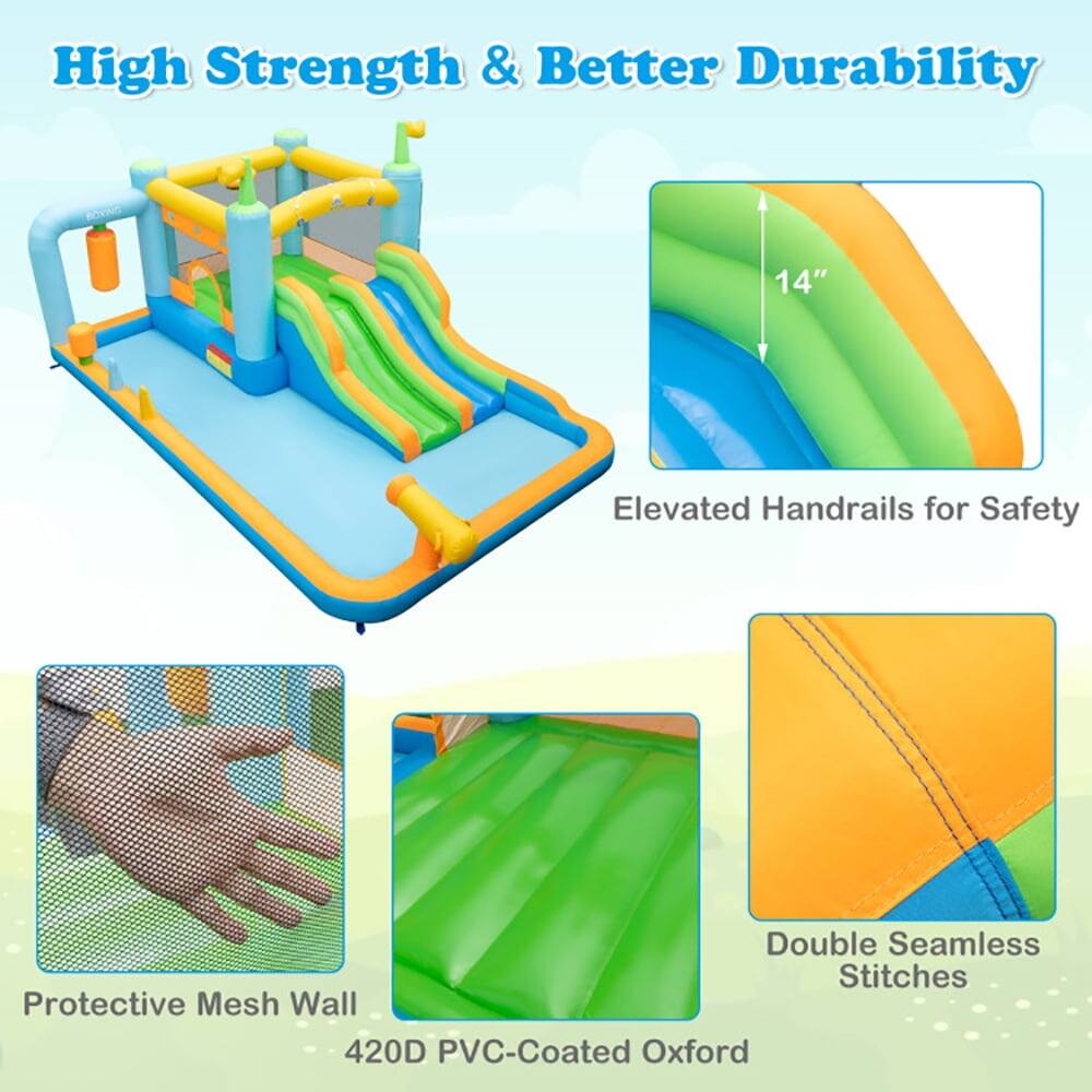 High Strength & Better Durability

- Elevated Handrails for Safety
- Protective Mesh Wall
- 420D PVC-Coated Oxford
- Double Seamless Stitches