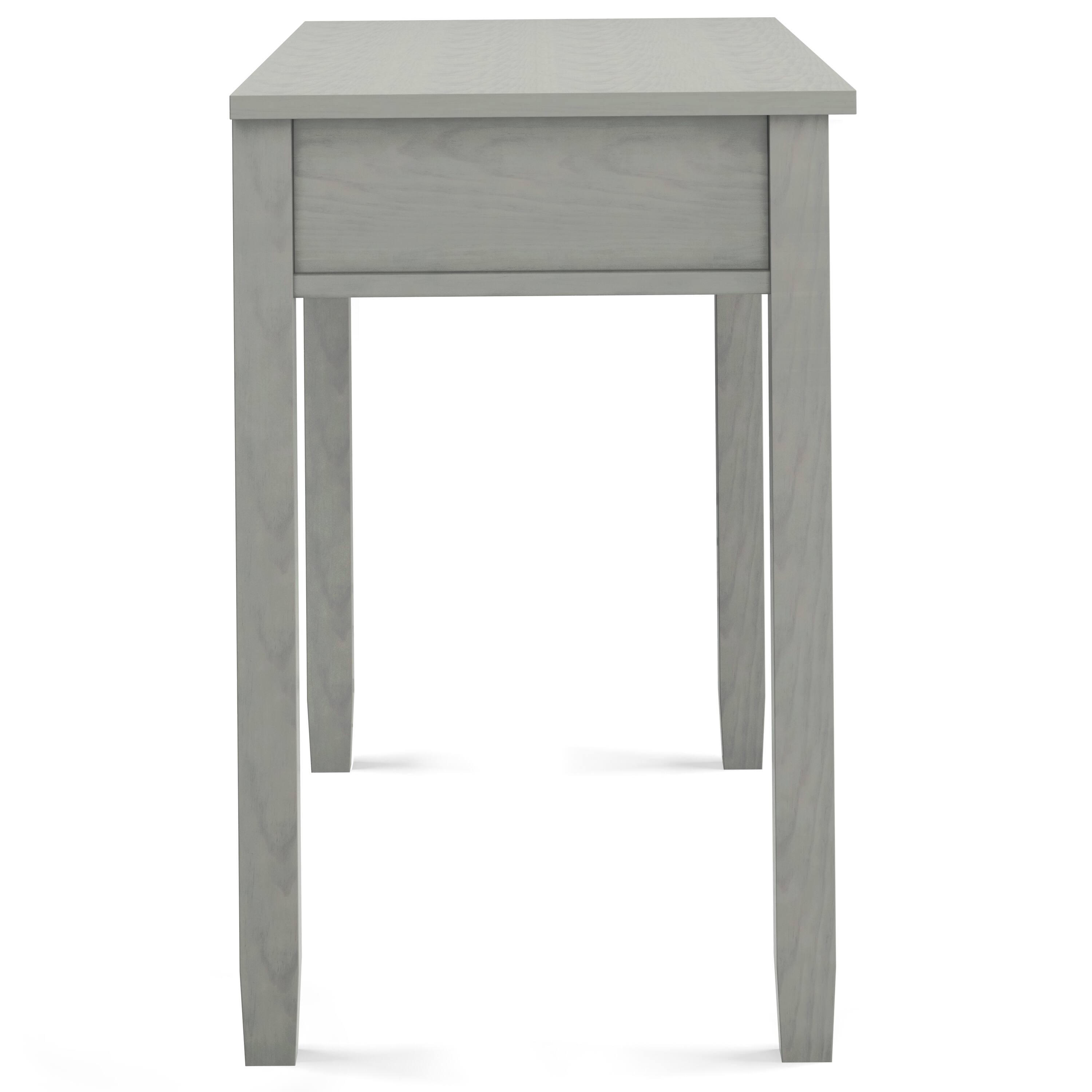 Alt View 2. Simpli Home - Warm Shaker 48 inch Wide Solid Wood Desk in Fog Grey - Fog Grey.