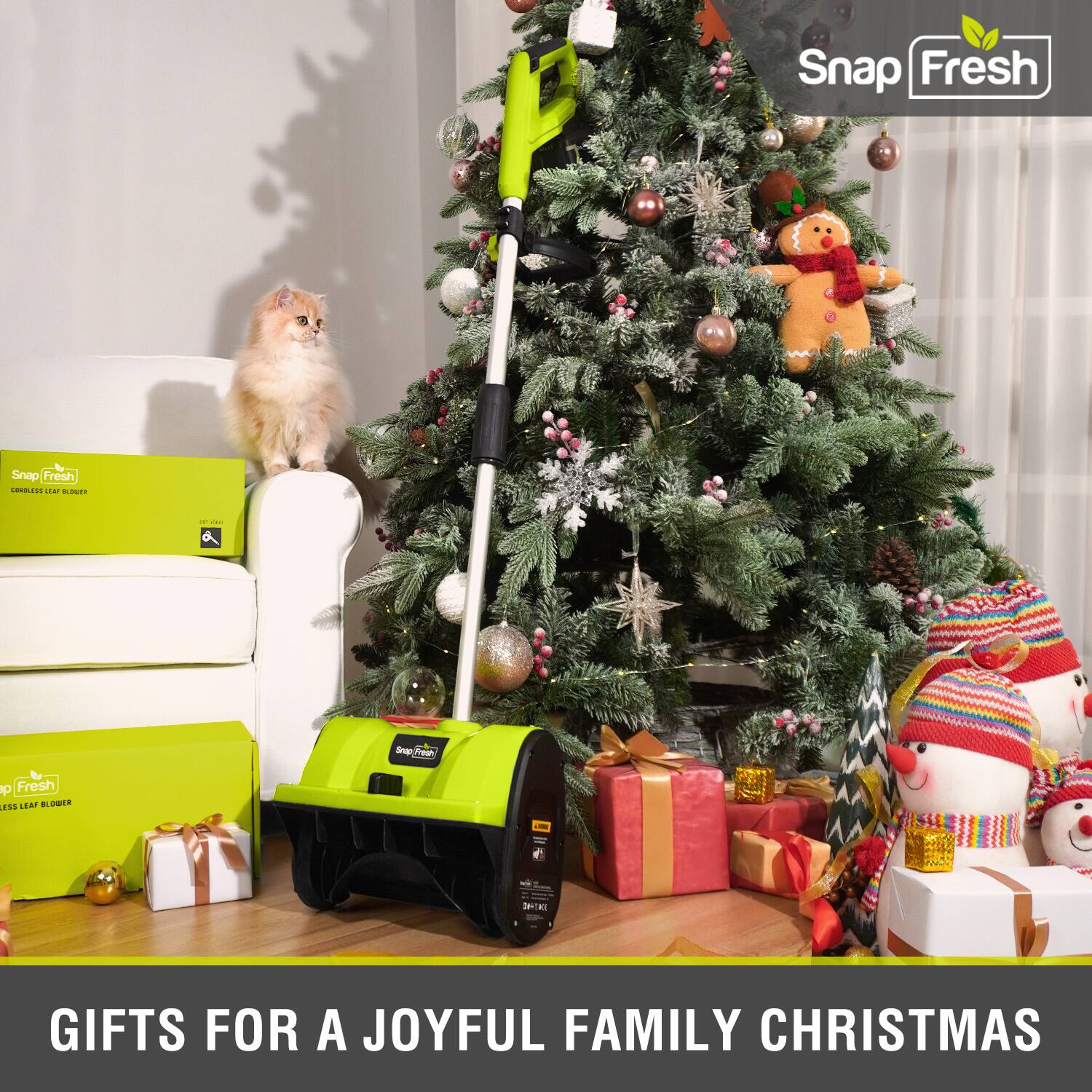 Snap Fresh  
COMPLETES LEAF BLOWER  

Snap Fresh  
COMPLETES LEAF BLOWER  

GIFTS FOR A JOYFUL FAMILY CHRISTMAS