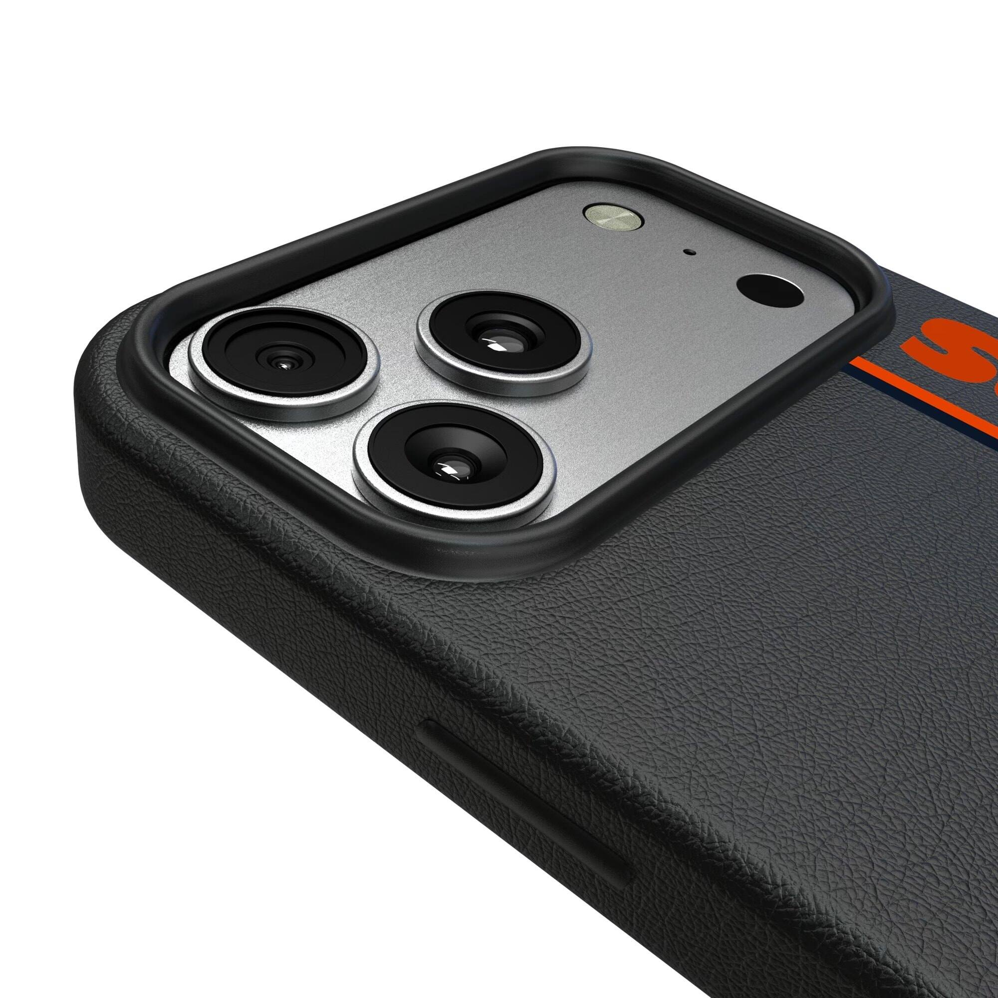 Alt View 2. Keyscaper - Chicago Bears iPhone Magnetic Bump Case - 15 Plus - Black.