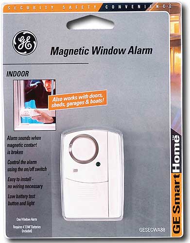 Front Standard. Jasco - SmartHome Wireless Indoor Magnetic Window Alarm.