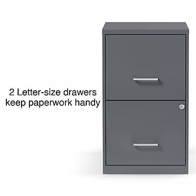 2 Letter-size drawers keep paperwork handy