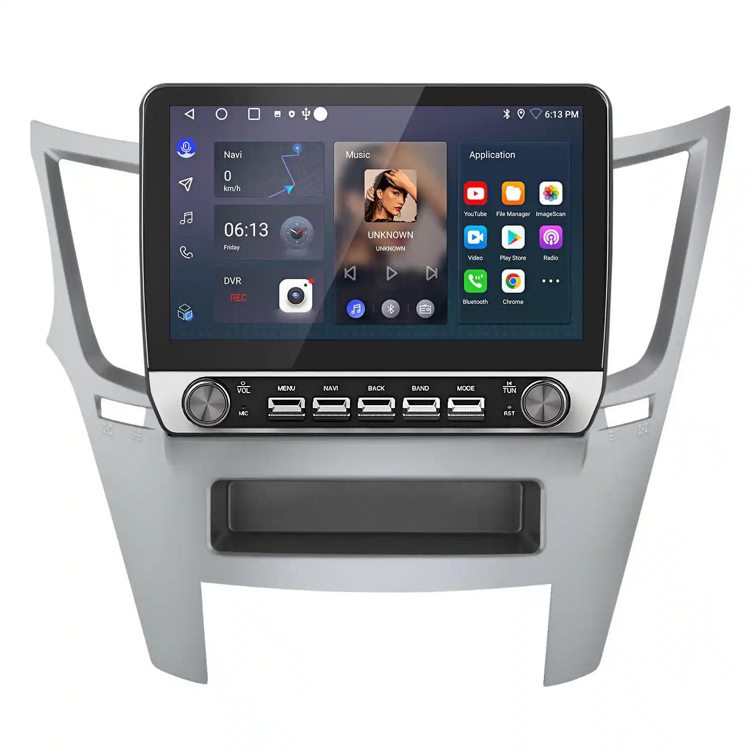 Junsun - 10.1" 1+32GB Android 15 carplay For Subaru Legacy Outback 2009-2014 Car Stereo Radio GPS Navi WIFI RDS SWC FM Bluetooth - Black