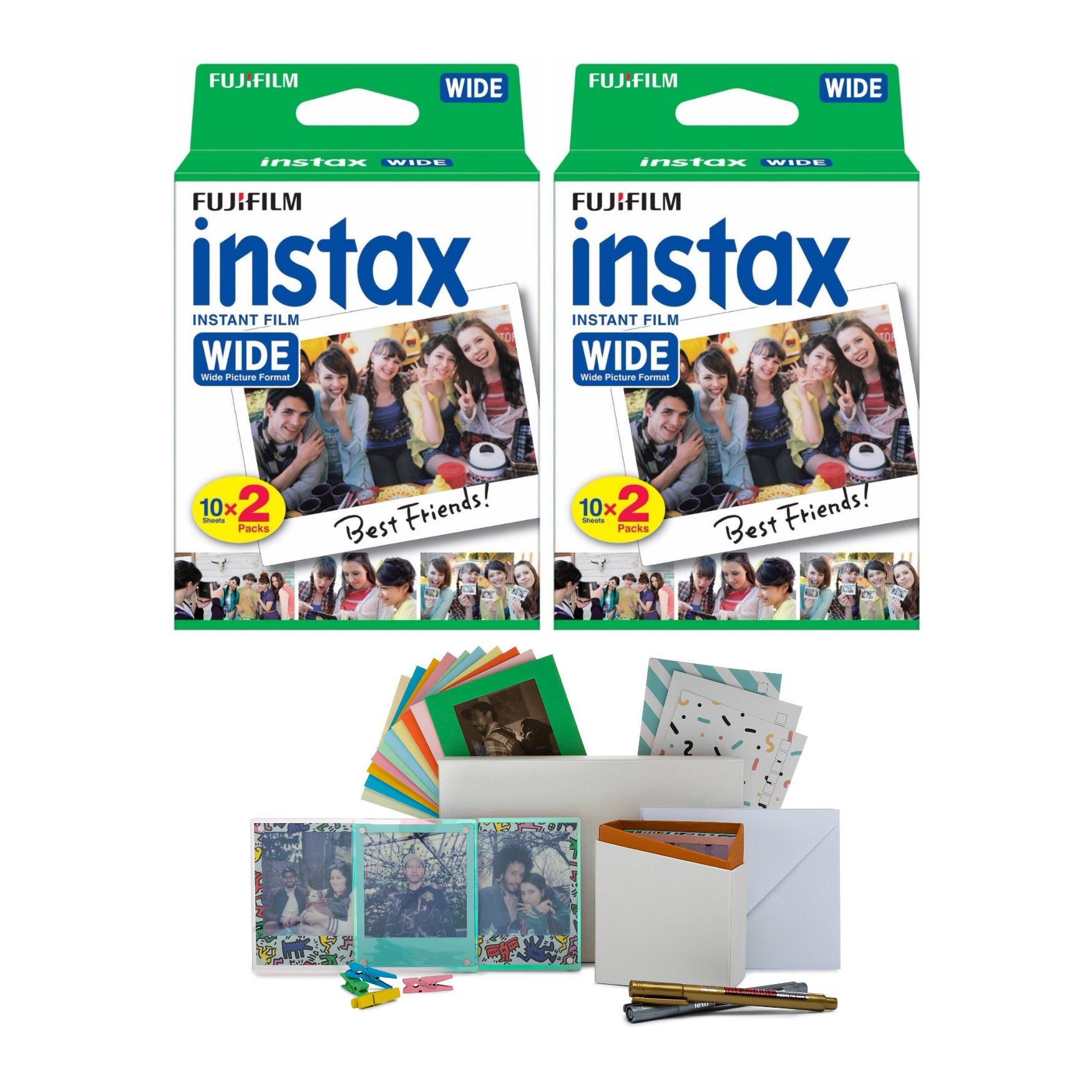 FUJIFILM WIDE instax WIDE instax WIDE FUJIFILM FUJIFILM instax instax INSTANT FILM INSTANT FILM 10x - 2 Packs Best Friends! 10x - 2 Packs Best Friends!