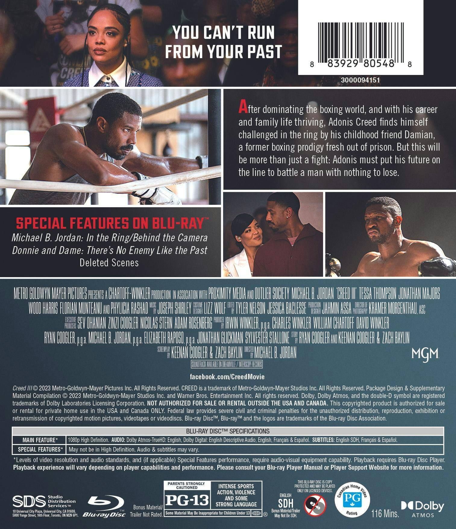 Back. Creed III (with DVD) [Blu-ray].