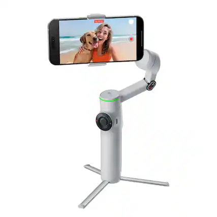 Front. Insta360 - Insta360 Flow 2 Pro 3-Axis Gimbal Stabilizer AI Tracker Bundle, Gray - Gray.