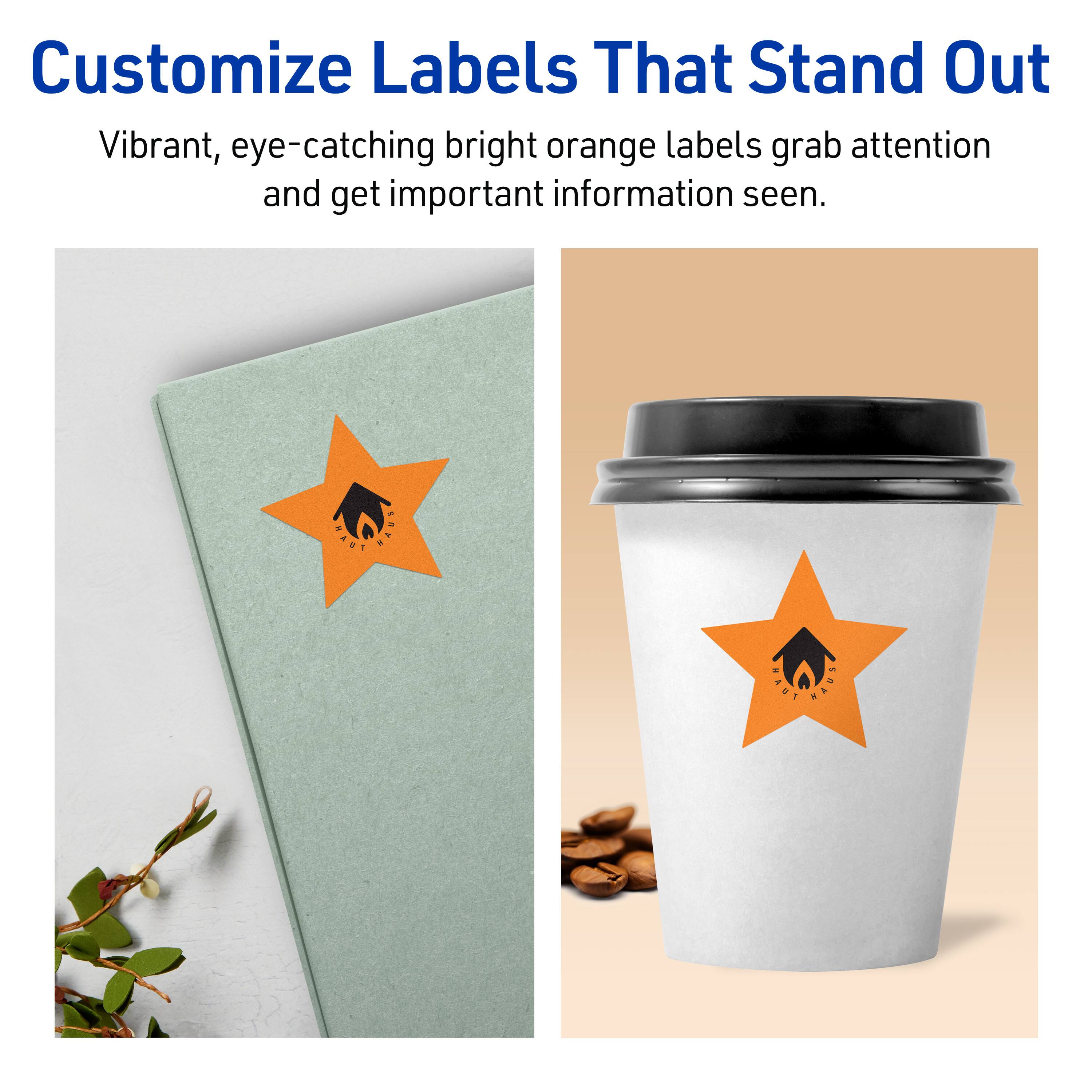 Customize Labels That Stand Out

Vibrant, eye-catching bright orange labels grab attention and get important information seen.
