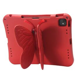Dteck - Kids Butterfly Case for Apple iPad Air (M4) 13" 2026-24 & iPad Pro 13/12.9",Rugged 3D Cartoon EVA Shockproof Stand Cover - Red