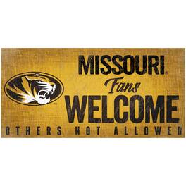 Fan Creations - Missouri Tigers 6" x 12" Fans Welcome Sign - Multicolor