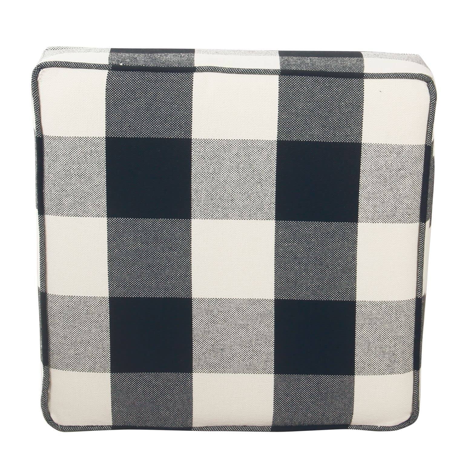 Back. Fabibe - Home Decor | K7342-F2262| Classic Square Storage Ottoman with Lift Off Lid | Ottoman with Storage for Living Room &... - Green.