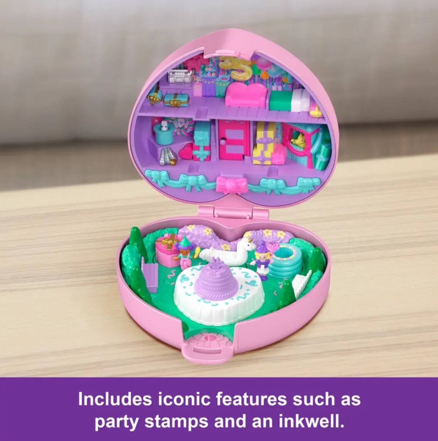 Includes iconic features such as party stamps and an inkwell.