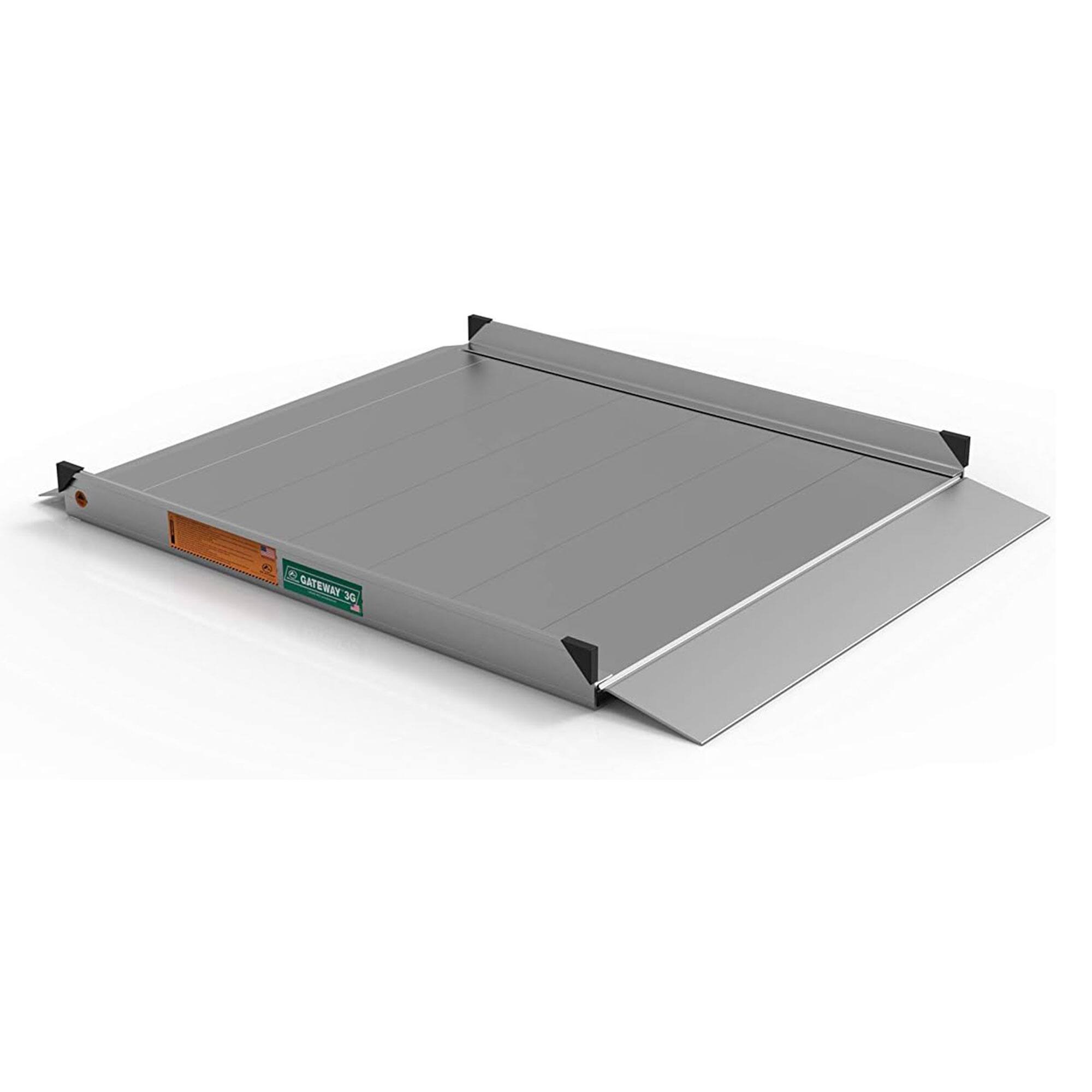 Front. EZ-ACCESS - EZ-ACCESS GATEWAY 3G 4 Foot Solid Surface Aluminum Portable Wheelchair Ramp - Grey.