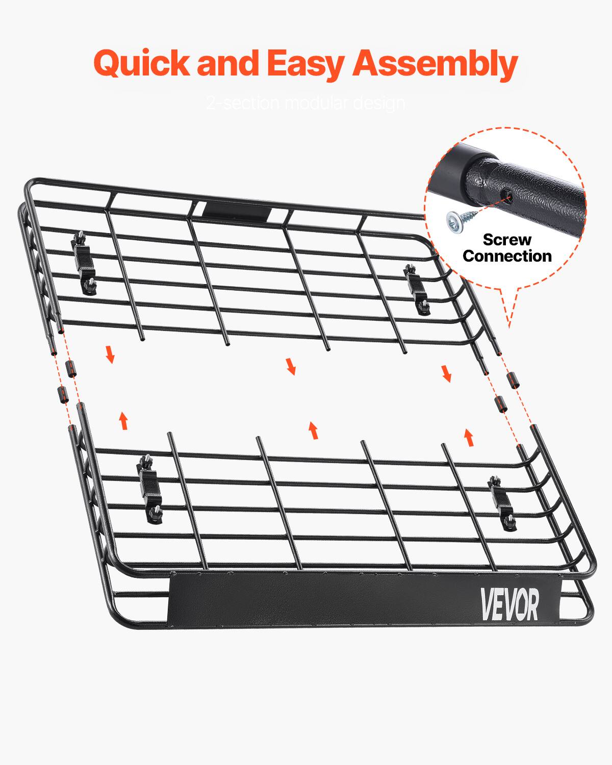 Quick and Easy Assembly, 2-section modular design, Screw Connection, VEVOR