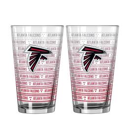 Logo Brands - Atlanta Falcons Two-Pack Chant Fade 16oz. Pint Glass Set - Multicolor