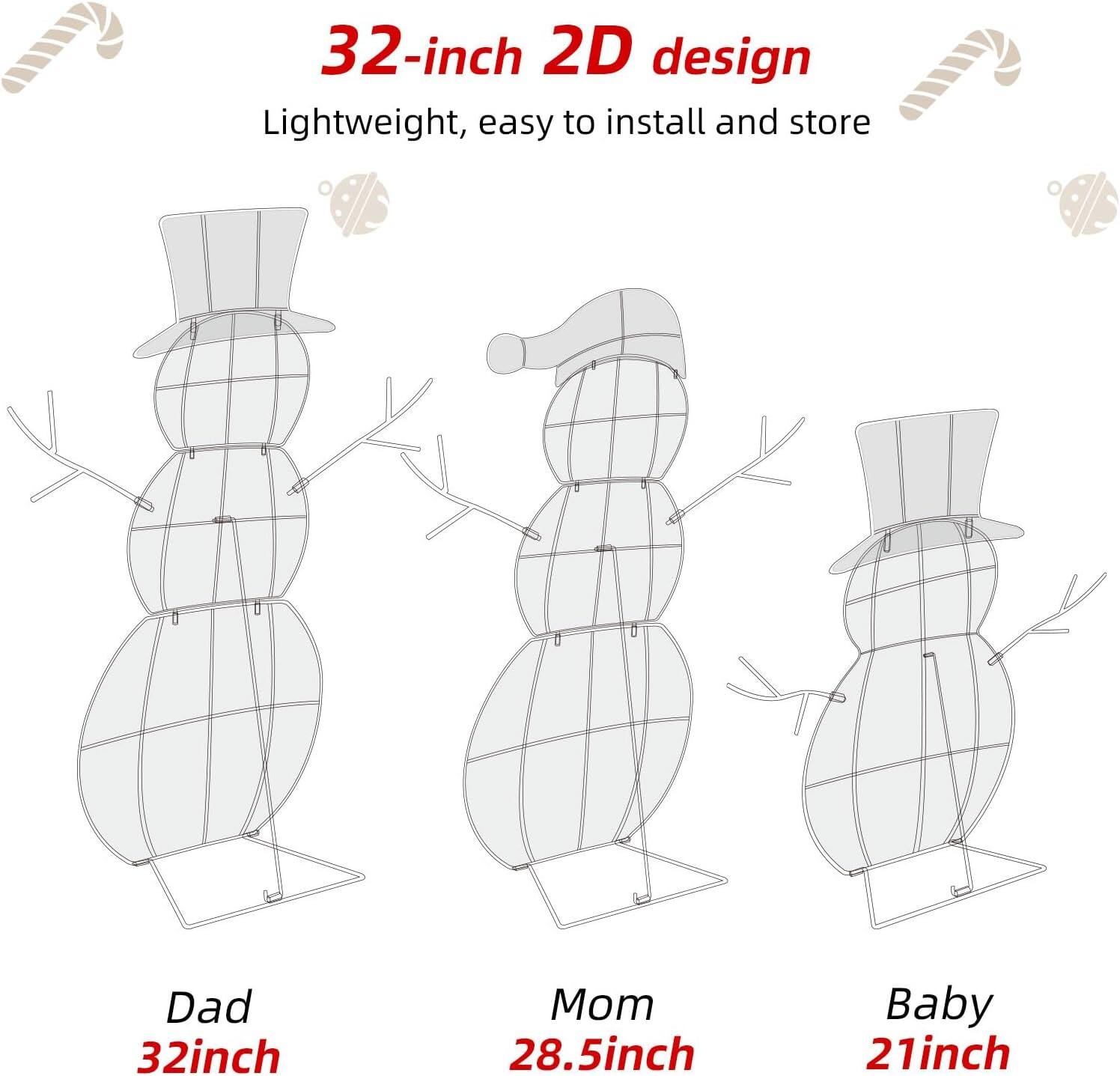 32-inch 2D design  
Lightweight, easy to install and store  

Dad 32inch  
Mom 28.5inch  
Baby 21inch