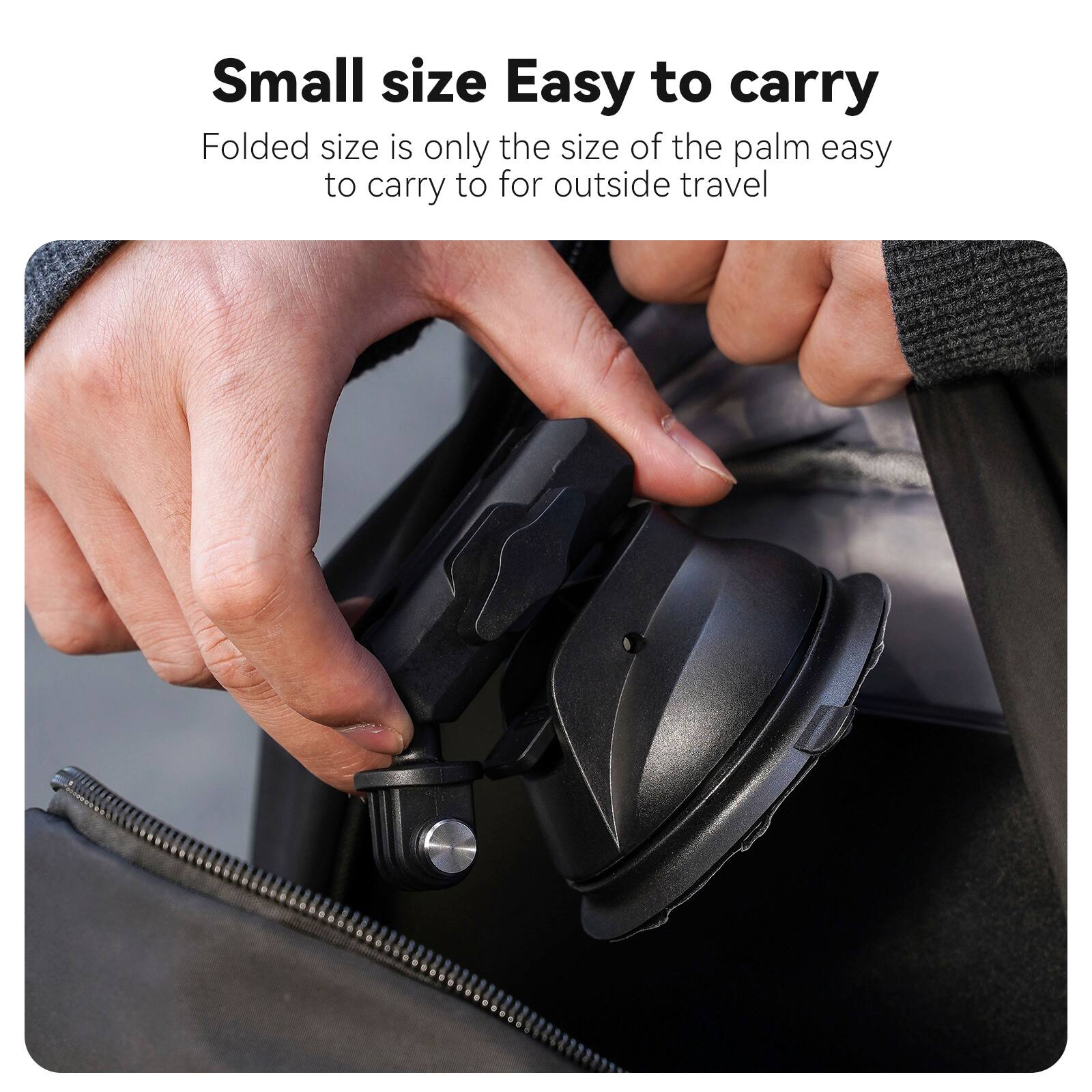 Small size Easy to carry  
Folded size is only the size of the palm easy to carry to for outside travel
