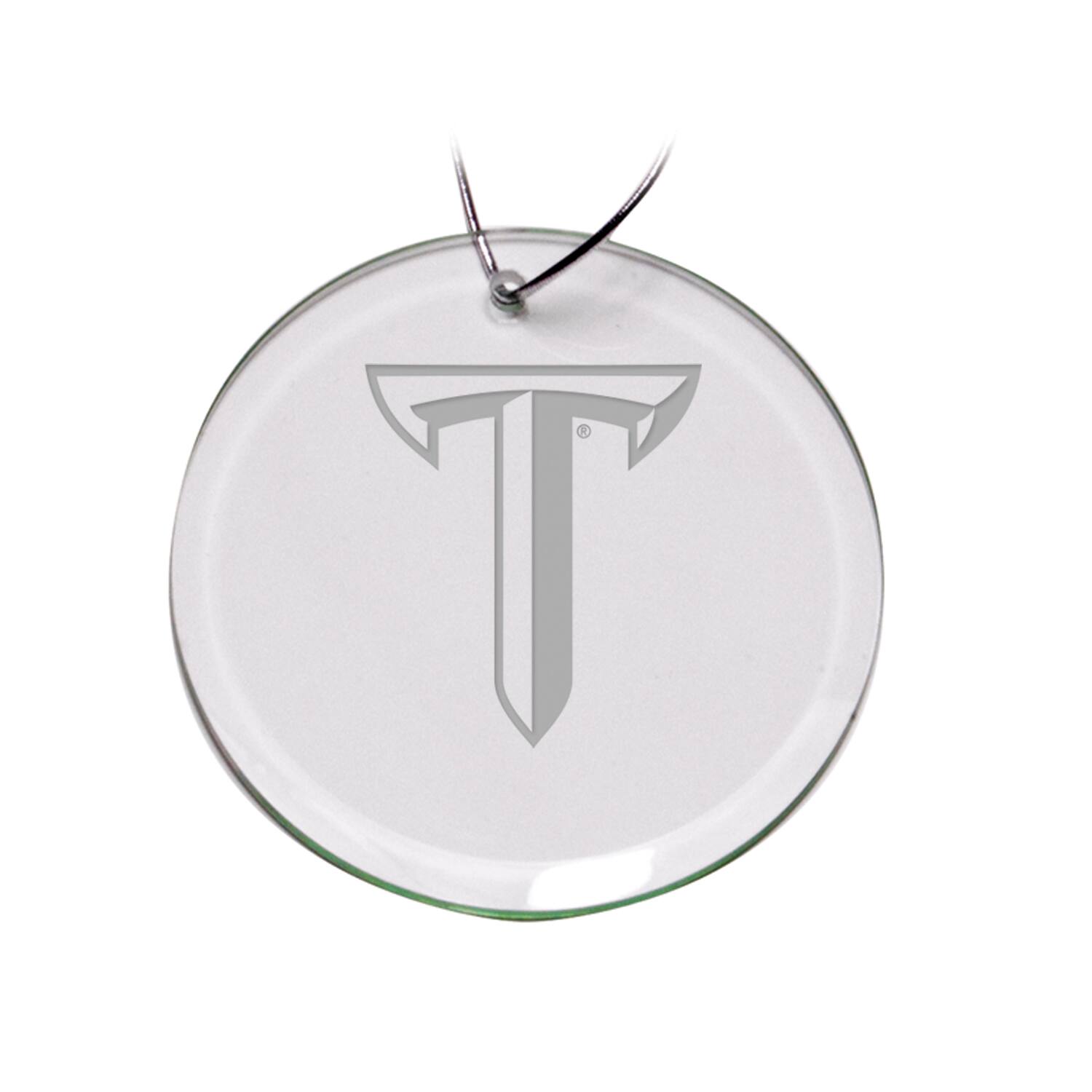 Front. Jardine - Troy University Trojans 3'' Round Glass Ornament - Multicolor.