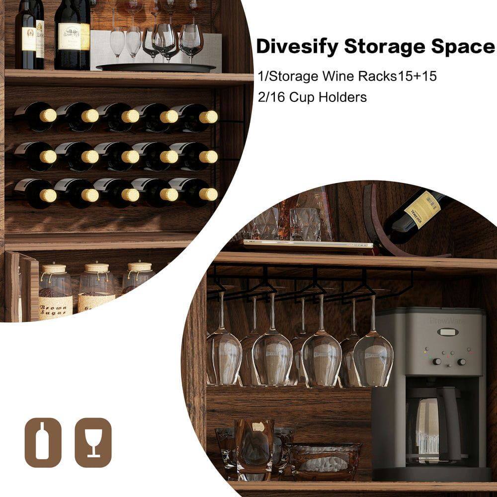 Divesify Storage Space  
1/Storage Wine Racks 15+15  
2/16 Cup Holders