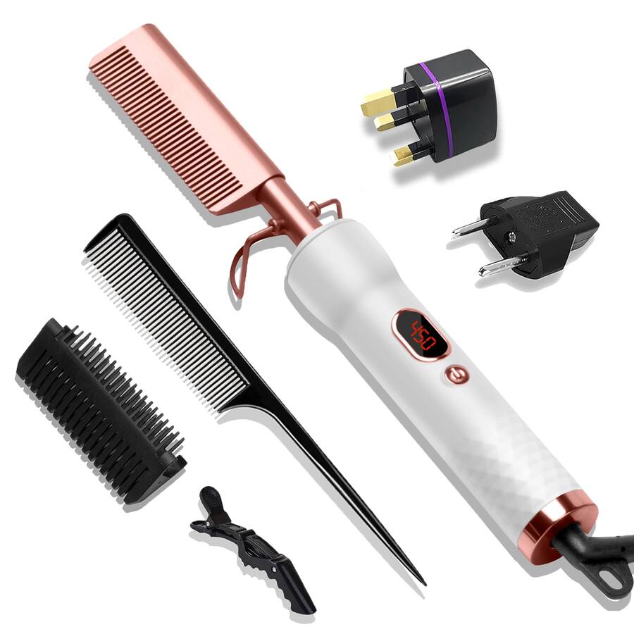 VEGA AUTOMOTIVE Hot Comb Travel Curling Iron Double 110 240v With ...