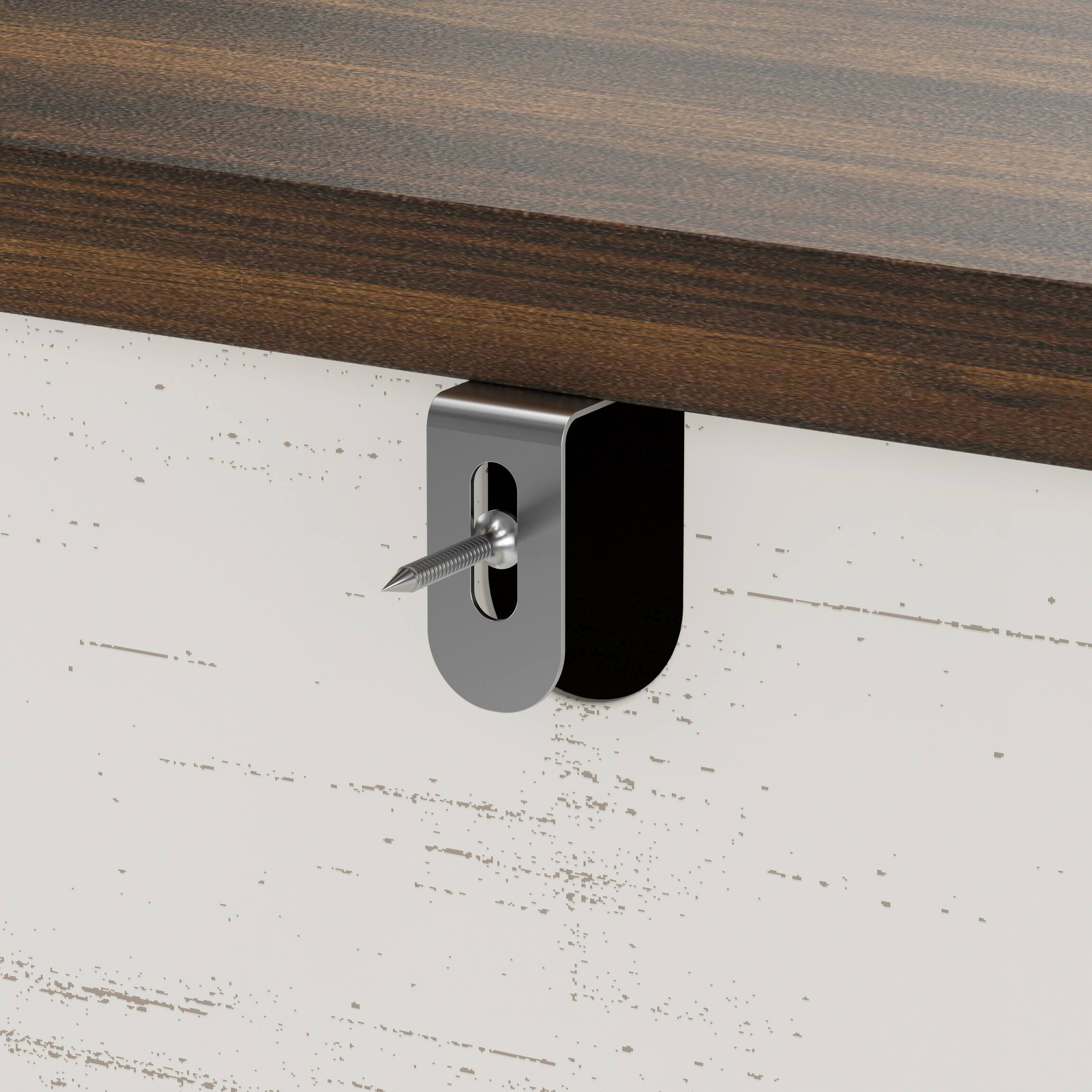 Alt View 5. FUFU & GAGA - Vintage 5-Drawer Dresser Chest - Distressed Finish Bedroom Storage Organizer with Bronze Hardware for Clothes, Linens - Distressed white.