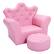 Front. Costway - Costway Pink Kids Sofa Armrest Chair Couch Children Toddler Birthday Gift with Ottoman Pink - Pink.