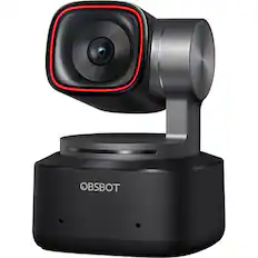 Front. OBSBOT - Tiny 2 4K AI Webcam PTZ Voice/Gesture Control, AI Tracking | Ideal for Streaming.