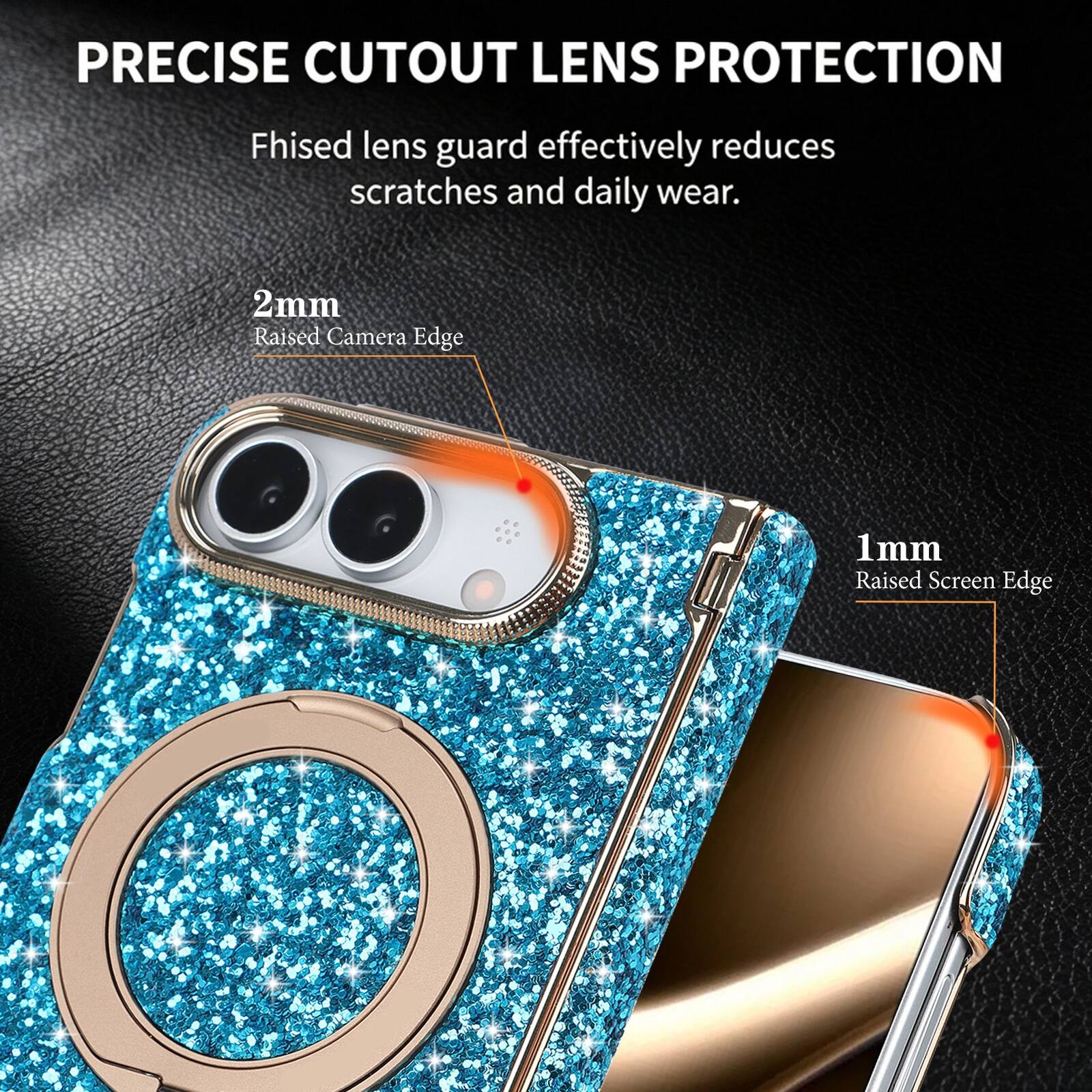 PRECISE CUTOUT LENS PROTECTION

Fhised lens guard effectively reduces scratches and daily wear.

2mm Raised Camera Edge

1mm Raised Screen Edge