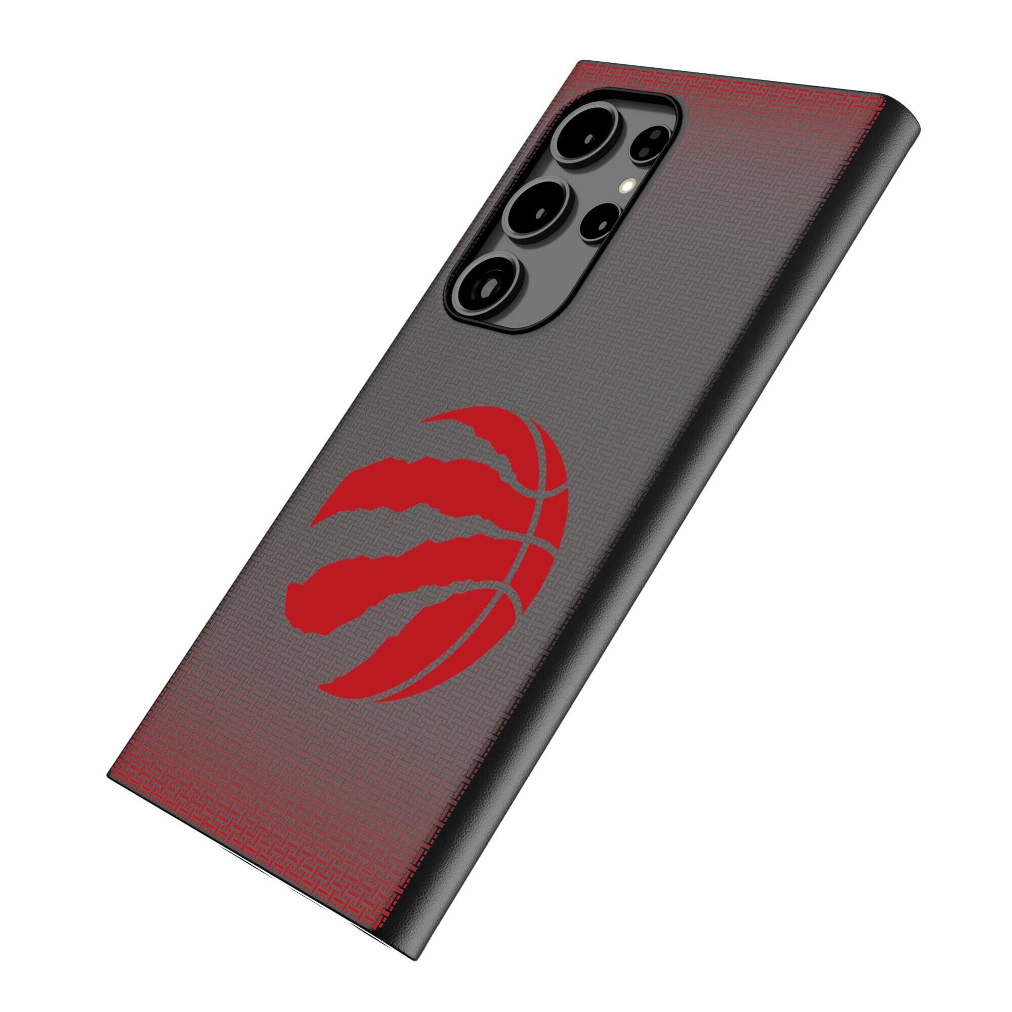 Alt View 1. Keyscaper - Toronto Raptors Linen Galaxy Magnetic Bump Case - S25 Ultra - Black.