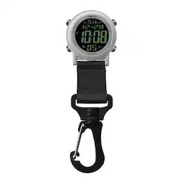 Dakota - Light Digital Backpacker, Fob Alarm, Timer and Dual Time Quality Quality Pocket Watch - Silver