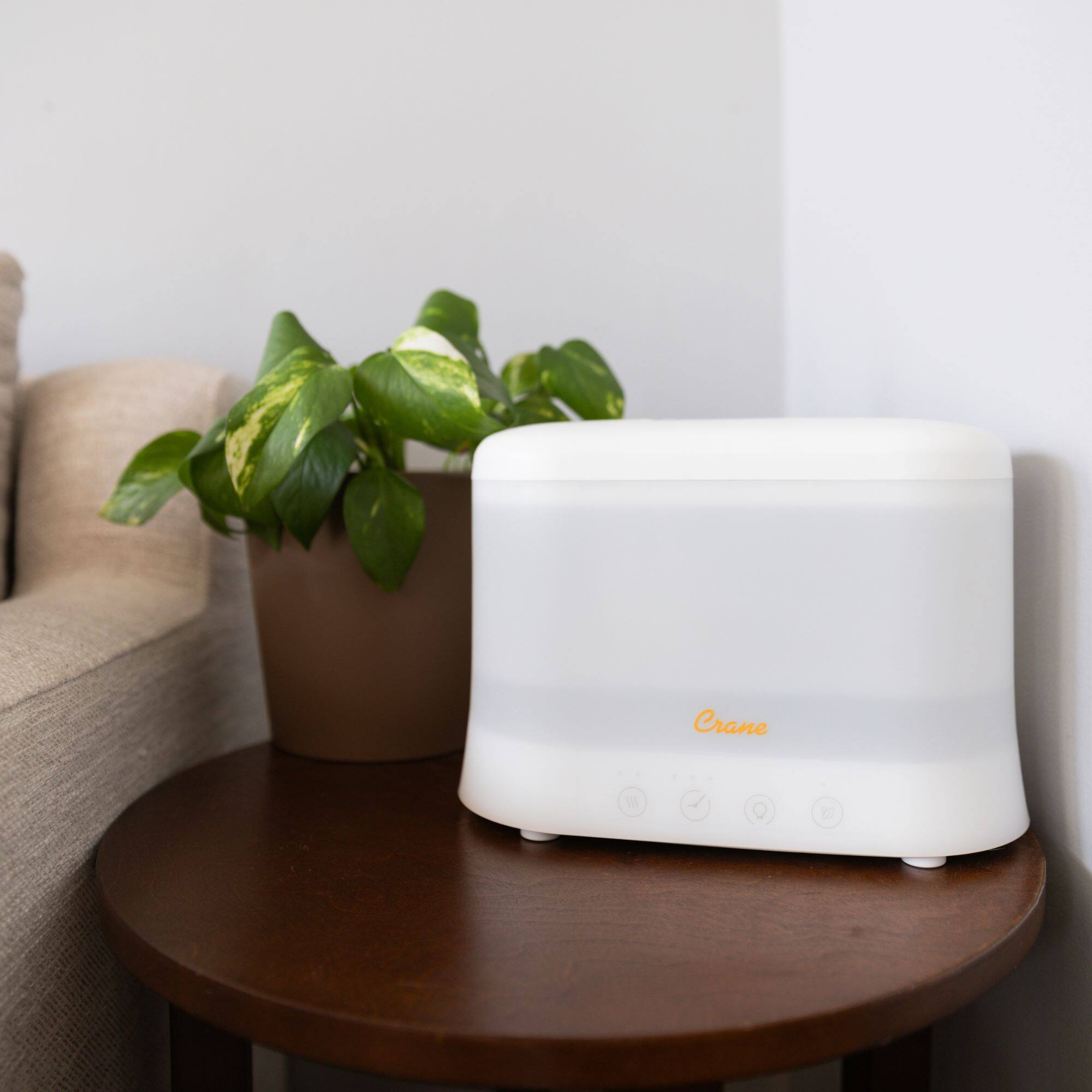 Alt View 4. CRANE - Crane 0.5 Gallon Top Fill Cool Mist Humidifier & Essential Oil Diffuser.