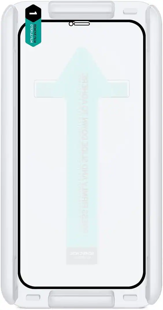 1. Remove the film from the adhesive slide.
2. Slide the film firmly and remove it.