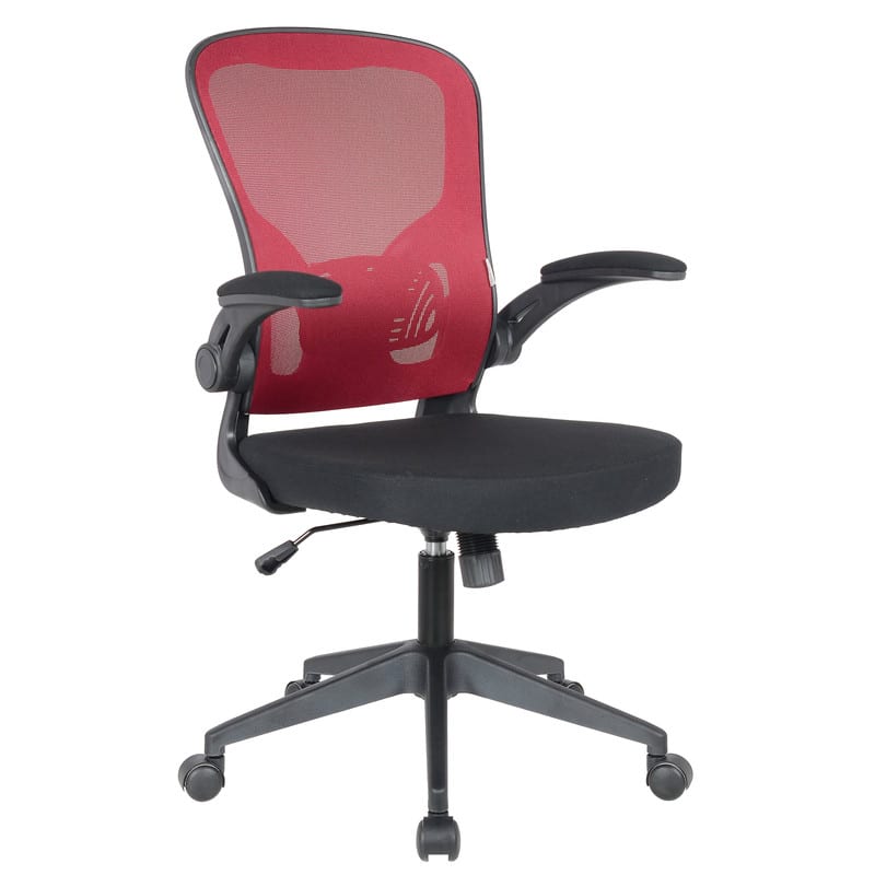 LeisureMod - Ingram Mesh Office Desk Chair with Lumbar Support, Adjustable Arms & Swivel - Green